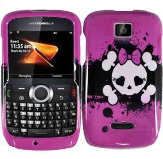 Pink Skull Hard Case Cover for Motorola Theory WX430 Cell Phones & Accessories