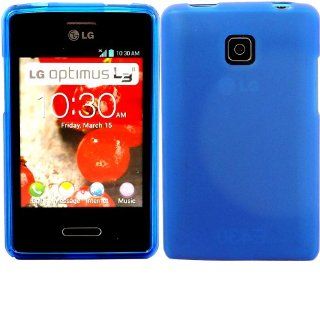 Gel Case Cover Skin For LG Optimus L3 II E430 / Blue Cell Phones & Accessories