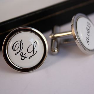 personalised wedding cufflinks by lily and louie