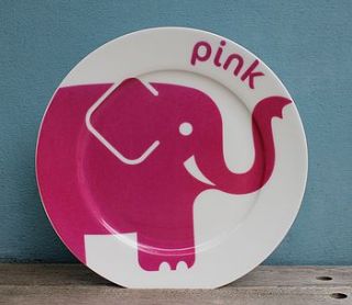 elephant fine bone china plate by colourful dove