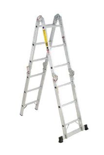 Werner 6 Foot 250 Pound Duty Rating Aluminum Multi Master Articulated Ladder #M1 6 12   Stepladders  