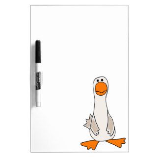 Funny Sad Goose Cartoon Dry Erase Whiteboards