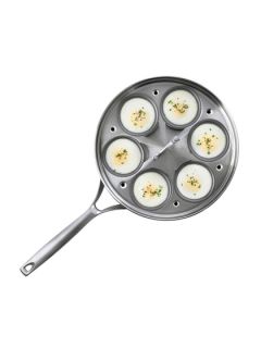 Unison Covered Omelette Pan with Egg Poacher Inserts by Calphalon