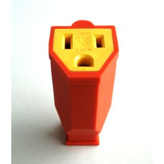 Project Source 15 Amp 125 Volt Orange 3 Wire Grounding Connector