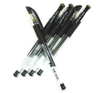 Uni ball Signo Rubber Grip & Stick Retractable Ultra Micro Point Gel Pens  0.38mm black Ink value Set of 5(with Values Japan Original Discription of Goods)  Gel Ink Rollerball Pens 