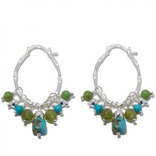 Jay King Turquoise and Peridot Sterling Silver Earrings
