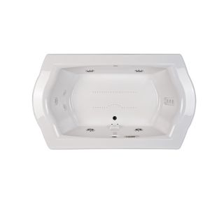 Jacuzzi Salerno 66 in L x 36 in W x 25 in H 2 Person White Acrylic Rectangular Drop In Whirlpool Tub and Air Bath