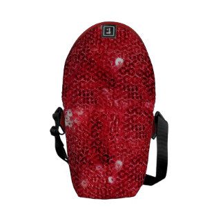 Red Sequin Image  Background Messenger Bags