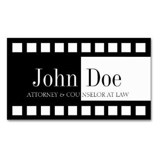 Attorney Half/Half B/W Film Business Card Templates