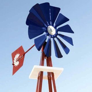 9' Red, White & Blue Backyard Windmill Patio, Lawn & Garden
