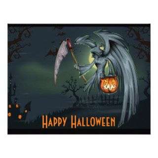 Grim Reaper Graveyard Halloween Invitation