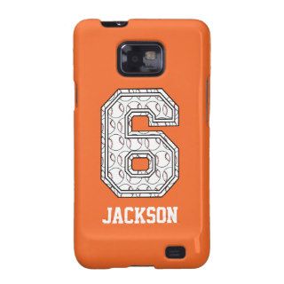 Personalized Baseball Number 6 Samsung Galaxy Case