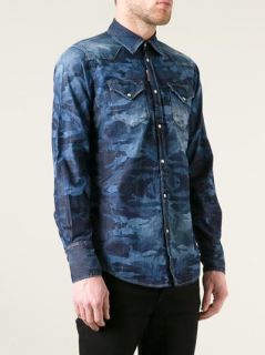 Dsquared2 Camouflage Denim Shirt   Elite