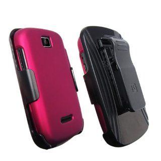 Motorola Theory WX430 Rose Pink Cover Case + Kickstand Belt Clip Holster + Naked Shield Screen Protector Cell Phones & Accessories