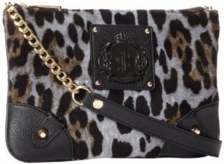 Juicy Couture Animal Printed Velour Louisa YHRU3671 Cross Body Bag,GREY,One Size Shoes