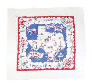 Moda Home Vintage Reproduction Lone Star State of Texas Tablecloth   Map Tablecloth