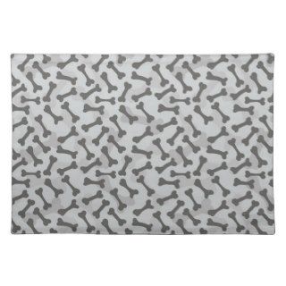 Bone Texture Pattern Greyscale Place Mat