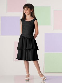 Ruched Chiffon Dress by Joan Calabrese for Mon Cheri