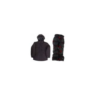 Ride Hemi Youth Jacket Black w/ Ride Charger Snow Pants Torn Stripe Print Red   Kids, Youth jacket pkg 1721