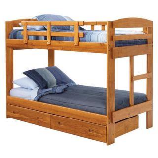 Chelsea Home Twin over Twin Standard Bunk Bed with Underbed Storage