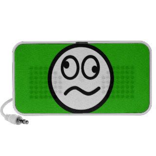 Funny Smiley Face on Green Background  Speaker