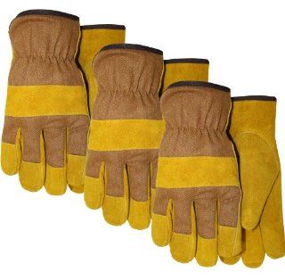 MidWest Gloves and Gear 435FLP03 XL AZ 6 Fleece Foam Lined Cowhide Leather Work Glove, X Large, 3 Pack   Leather Lined Work Gloves Extra Large  