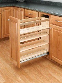 Rev A Shelf 448 BC19 8C 19" x 8" Wide Base Pull Out Organizer, Natural   Cabinet Organizers