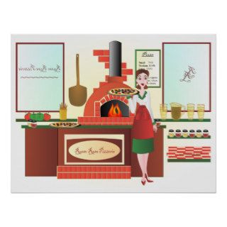 Russo Rosa Pizzeria Poster