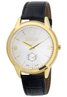 August Steiner AS8020YG  Watches,Mens White Dial Black Leather, Casual August Steiner Quartz Watches