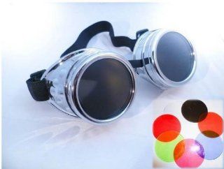 E busienss Cyber Goggles Steampunk Welding Goth Cosplay Vintage Goggles Rustic (copper)   Safety Goggles  