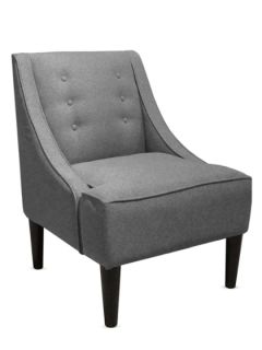 Swoop Arm Chair with Buttons in Flair Smoke by Platinum Collection by SF Designs
