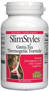 Natural Factors SlimStyles, Green Tea Thermogenic Formula Capsules, 90 Count Health & Personal Care