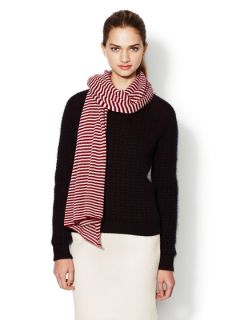 Striped Rolled Edge Cashmere Scarf 100" x 23" by Portolano