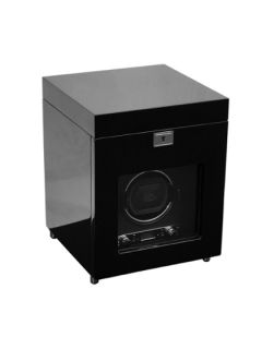 Black Single Watch Winder & Storage Box by Wolf Designs Inc.