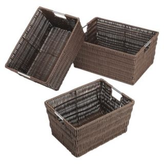Whitmor Rattique Nesting Storage Baskets   Set o