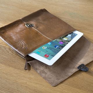 buffalo leather old school ipad case by all things brighton beautiful