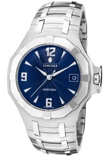 Concord 310811  Watches,Mens Saratoga Blue Dial Stainless Steel, Luxury Concord Quartz Watches
