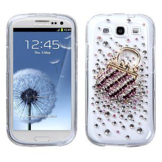 Hard Plastic Snap on Cover Fits Samsung i747 L710 T999 i535 R530 i9300 Galaxy S III Fashion Handbag Crystal 3D Diamond AT&T Cell Phones & Accessories