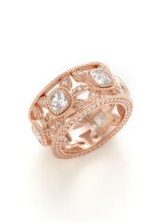 Rose Gold Cut Out Flower CZ Ring by Belargo