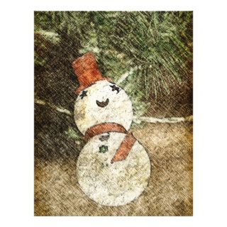 Vintage Snowman Christmas Tree Light Personalized Flyer