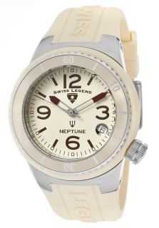 Swiss Legend 11840P 016  Watches,Womens Neptune (40 mm) Beige Dial Beige Silicone, Casual Swiss Legend Quartz Watches