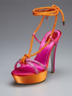 Rope Ankle Tie Sandal by Rene Caovilla