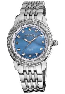 August Steiner AS8045SS  Watches,Womens Blue Mother of Pearl Dial Silver Tone Base Metal, Casual August Steiner Quartz Watches