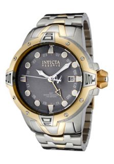 Invicta 0650  Watches,Mens Reserve GMT Light Grey Dial Two Tone Stainless Steel, Casual Invicta Quartz Watches