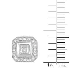 Sterling Silver 1/10ct TDW Diamond Square Earrings (H I, I3) Diamond Earrings