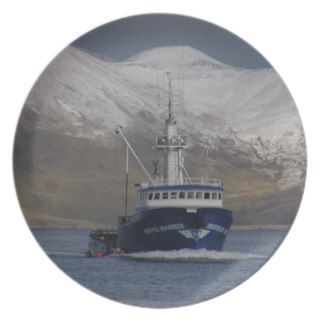 Bristol Mariner, Crab Fishing Boat in Dutch Harbor Party Plate