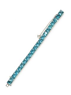 Art Deco Turquoise Glass Stone Bracelet by House of Lavande