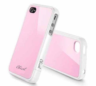 Chivel V Series Protector Cover Bumper Case Faceplate for Apple Verizon At&t Sprint iPhone 4S iPhone 4 (White / Pink) Cell Phones & Accessories
