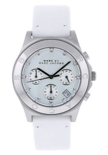 Marc Jacobs MBM1187  Watches,Womens Blade White Dial White Leather, Chronograph Marc Jacobs Quartz Watches