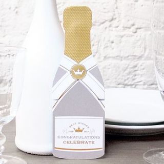 'congratulations' champagne cracker card by cracker cards